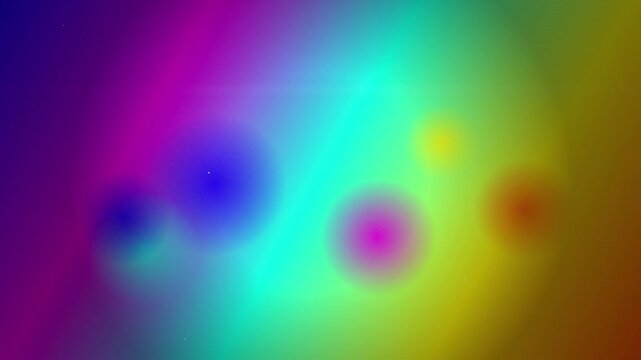 Abstract colorful background with soft glowing orbs creating a looping visual effect