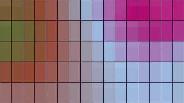 Colorful rectangular grid with a looping effect showcasing vibrant hues.