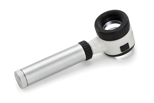 Professional Dermatoscope Medical Diagnostic Tool on White Background
