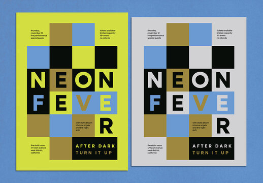Color Block Typography Poster Layout