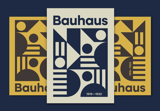 Bauhaus Primary Geometry Poster Layout