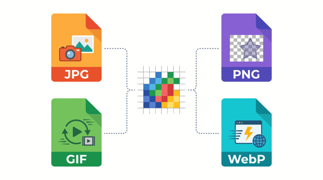four raster image file formats