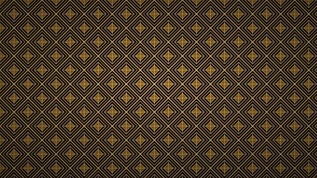 Elegant Gold and Brown Seamless Geometric Pattern Luxury Background
