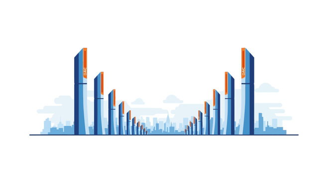 Direct Air Capture (DAC) Technology Vector Illustration for Carbon Sequestration and Climate Change Solutions