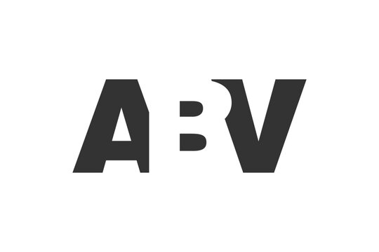 ABV logo design. Initial letter A B V bold font style for tech startups, consulting, corporate branding. Creative company name, headlines typography identity, trendy logotype.