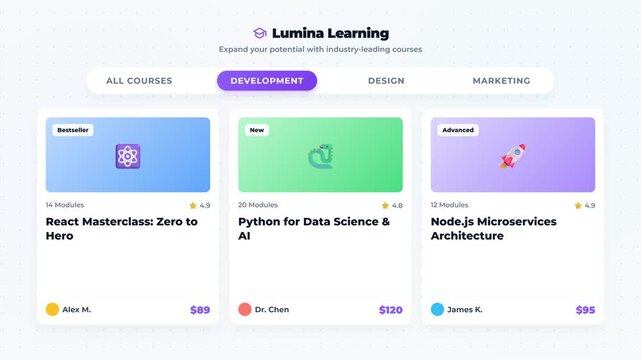 Frame-by-frame animated navigation menu featuring a playful jelly (squash and stretch) effect. The active tab background leaps between items like an elastic liquid drop.