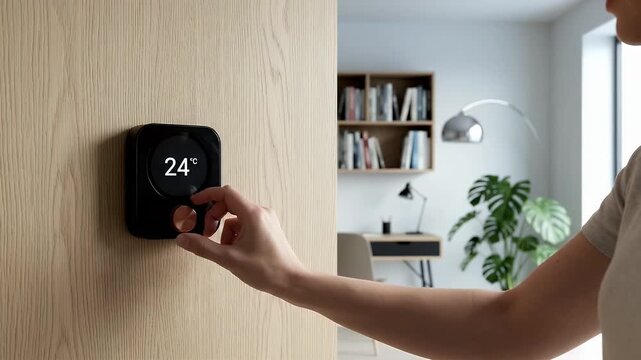 Smart home digital thermostat for heating cooling and climate control