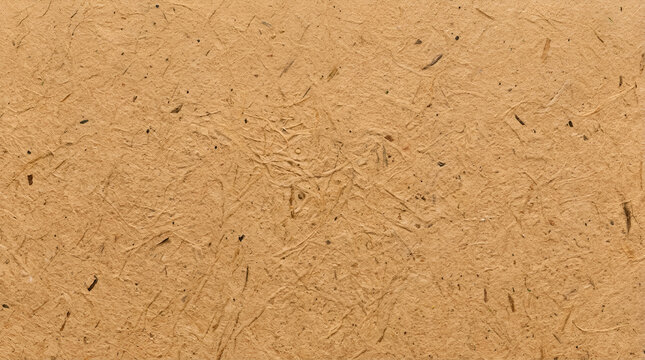 Brown recycled paper texture background with visible organic fibers and speckled patterns