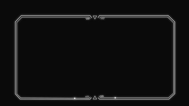 Hud Frame Digital Technology Sci-fi Frame Interface. HUD concept design of frame with brackets, equalizers, data, futuristic elements. overlay template futuristic cyber frame and technology concept