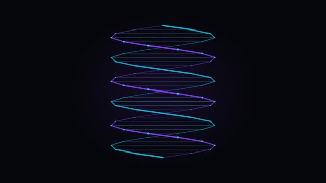 Precise health purple dna helix genetic code seamless loop background