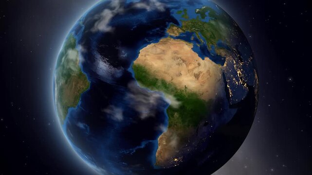 Earth Zoom In to Kediri Indonesia Map Pin Animation