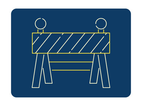 Barricade icon. Construction icon. Flat vector icon concept.