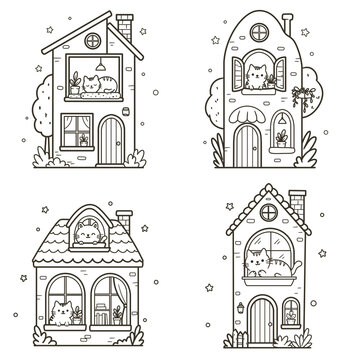 Cat House doodle