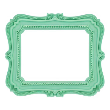 Decorative mint green frame
