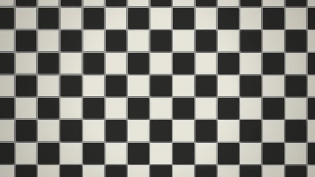 Continuous Motion Of A Black And White Checkerboard Pattern Background Graphic
