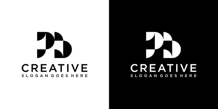 PB or BP initial letter logo design vector concept