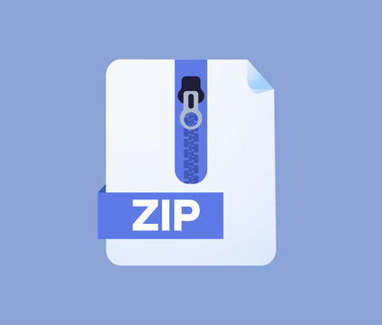 ZIP file compression icon, vector illustration. Simple symbol for archive, data storage, download, and file management