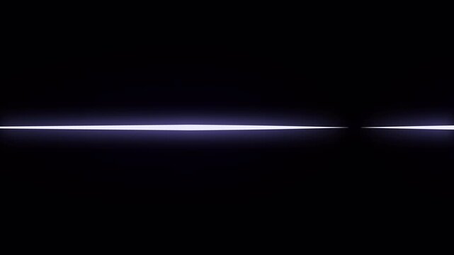  Futuristic  Neon Glow Line Horizontal neon moving  line animation with black background alpha chanel in 4k video