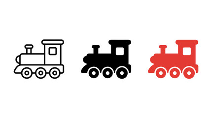 Steam locomotive train engine representing transport and travel history © Silhouette Lab