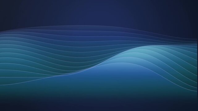 Abstract Transparent Blue Silk Fashion Waves Seamless Loop Motion Background Featuring Flowing Fabric Line Dynamics
