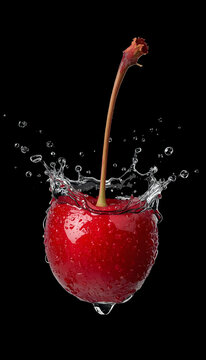 red cherry in water