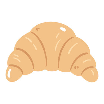 croissant on white background