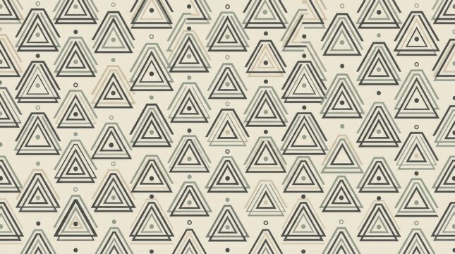 Retro Triangle Grid Geometric Pattern