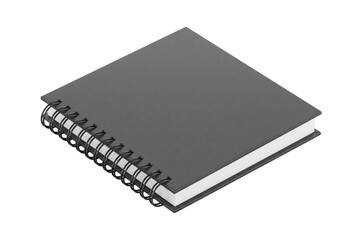 Black spiral notebook with textured cover © Shahriar
