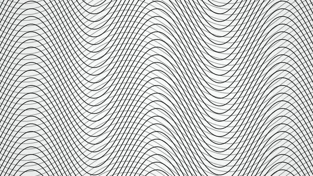 Sine wave line pattern flowing seamless loop motion background