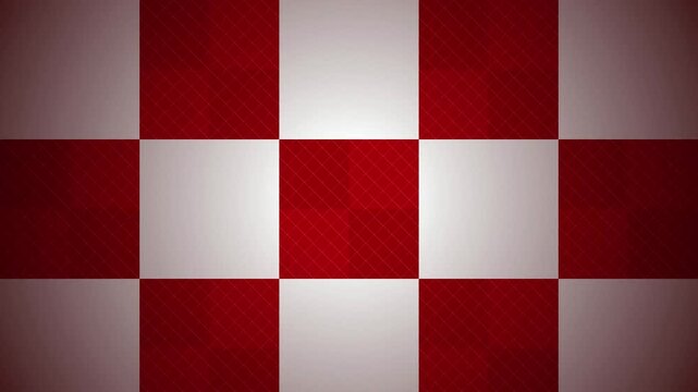 Red checkerboard grid light sweep seamless loop motion background