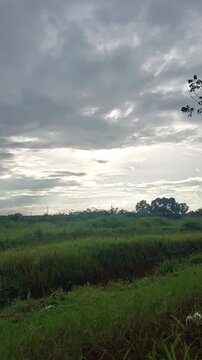 Dramatic Cloudy Sky with Soft Sunlight and Natural Light Rays