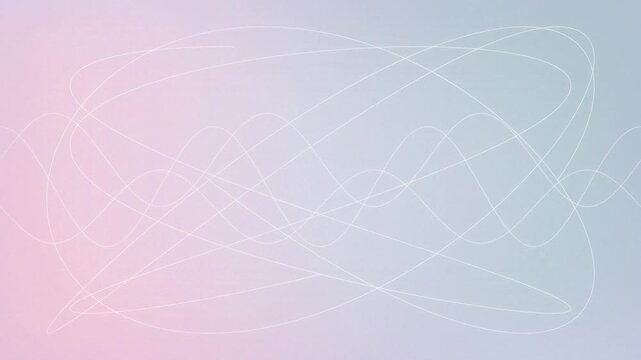 Pastel digital waves thin white lines seamless loop background