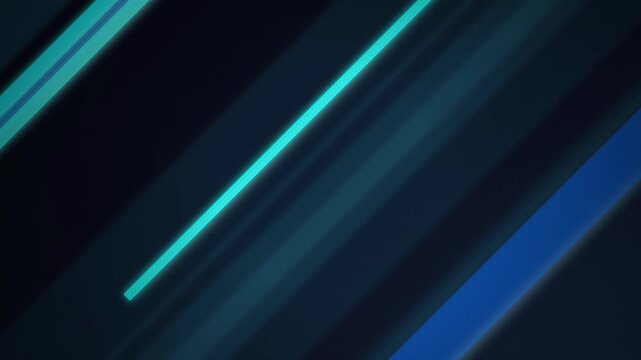 Diagonal blue geometric stripes glowing seamless loop motion