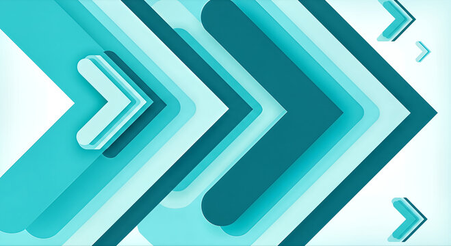 Teal chevron design element graphic symbol.