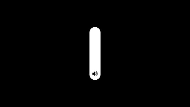Animation of speaker volume with alpha channel, Speaker volume animation. sound up down icon