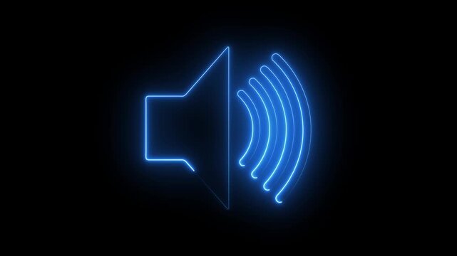 Animation of speaker volume with alpha channel, Speaker volume animation. sound up down icon