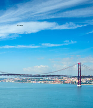 Bridge river port Lisbon, Portugal