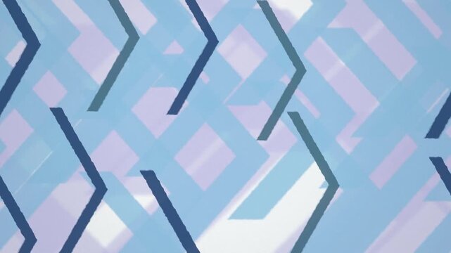 Interlocking chevron bands scrolling seamless loop motion background