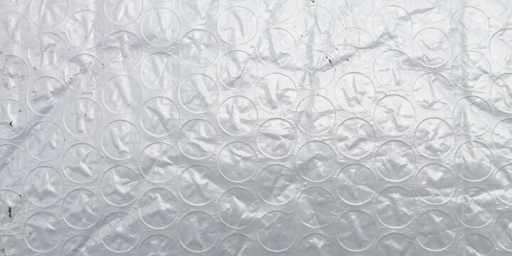 White bubble plastic texture with circle pattern