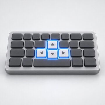 Keyboard Navigation Accessibility Concept with Highlighted Arrow Keys