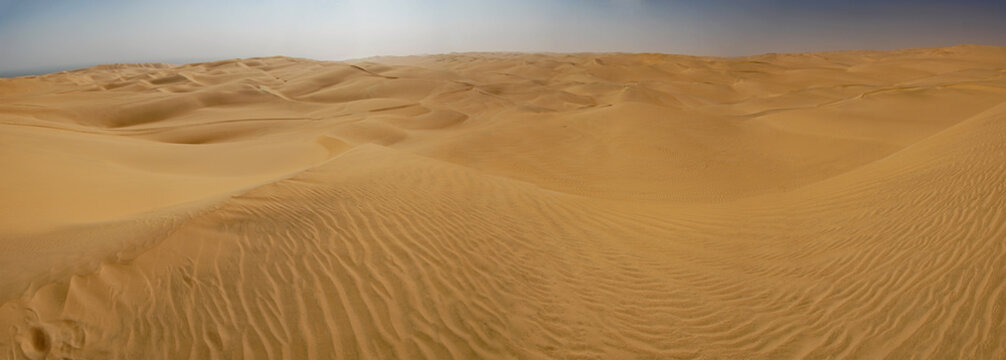 Dune landscape along the Atlantic ocean coastline in Namibia