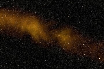 Abstract Space Band of Stars with Golden Glow and Dark Dust Lanes, Sci-Fi Galaxy Background © Jerrish