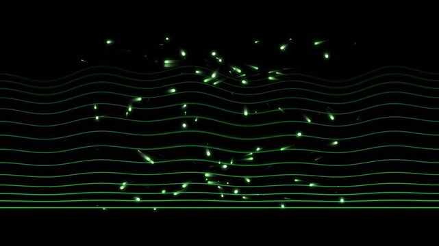 Topographic Terrain Wireframe Wave Motion Graphic Loop Backdrop
