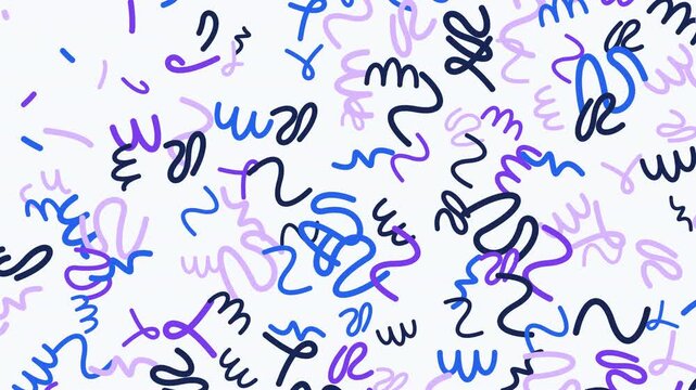 Blue and Violet Doodle Pattern Sequence