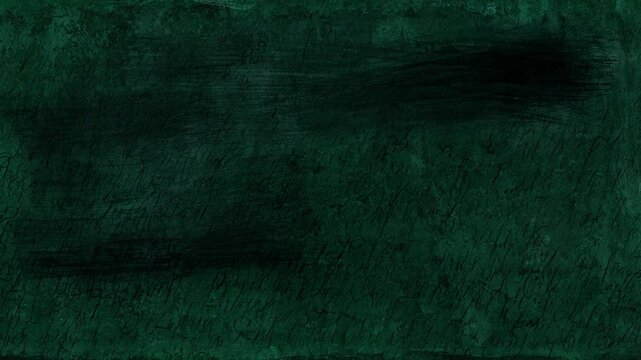 Dark Emerald Vintage Abstract Grunge Background with Torn Wallpaper, Decaying Textures and Sweeping Ink Brush Strokes