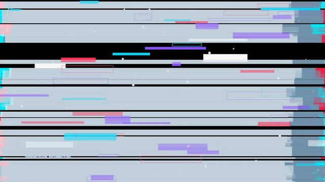 Seamless modern digital glitch transition overlay with chromatic rgb distortion and geometric displacement.