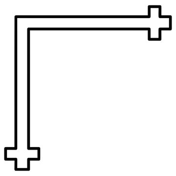Corner bracket with cross ends