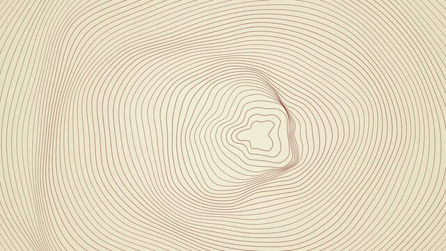 Minimalist Animated Rings Expanding Outward In A Continuous Looping Motion With Warm Tones