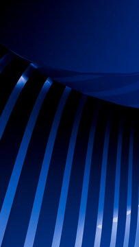 Abstract smooth blue and black curved line digital illustration