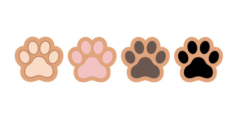Animal paw print assorted colors illustration   © NewStockPro